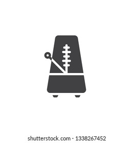 Classic Metronome vector icon. filled flat sign for mobile concept and web design. Vintage metronome glyph icon. Symbol, logo illustration. Pixel perfect vector graphics