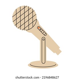 icono de dispositivo de audio de micrófono clásico