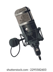 icono de audio de dispositivo de micrófono clásico aislado