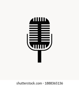 Classic microphone icon and vector graphics