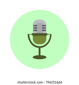 Classic Microphone Icon Vector Illustration Graphic