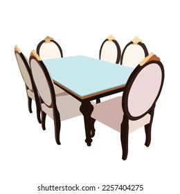 Classic Mid Century Modern Dining Table.Signature Solid Oak Dining TableOtis Solid Hardwood Dining Table.Santa .HATIL Dining Platter-156 and Lime-128 (6 Chair and 1 Table with NTM Glass).