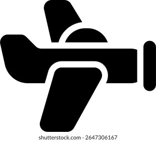 classic military aircraft icon glyph style design