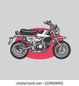 Classic mini motorcycle vector illustration design