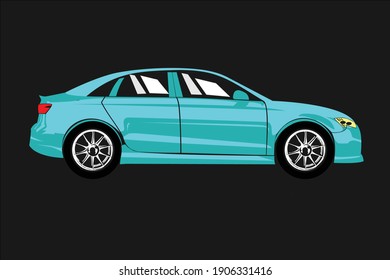 Classic model car in vector illustration 