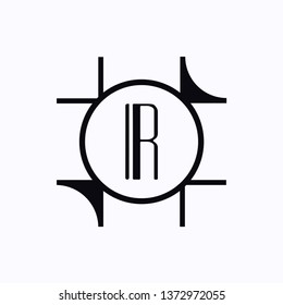 Classic modern art deco luxury monochrome minimal hipster geometric vintage vector monogram, frame , border , label for your logo badge