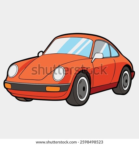 Classic and Modern Car – Flat Style Vector Design