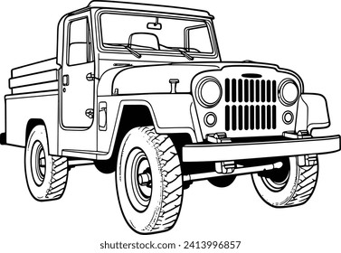 Classic Modern car outline, car coloring page for coloring book, modern car vector illustration