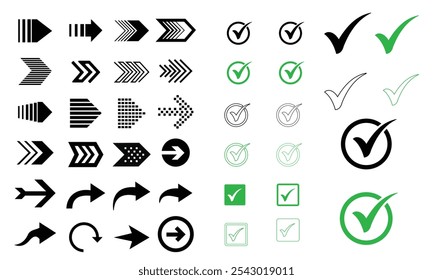 Classic and Modern Check Mark Icon Designs Perfect Symbols for Websites and Mobile Applications