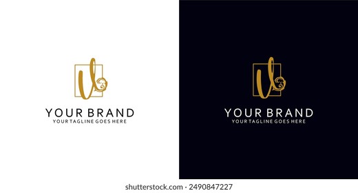 Classic modern logos with monograms of letters join the graphic elements of classic elegant ornaments and give a sense of luxury and elegance