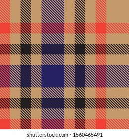 Classic Modern Plaid Tartan Seamless Pattern in Vector - This is a classic plaid, checkered, tartan pattern suitable for shirt printing, fabric, textiles, jacquard patterns, backgrounds and websites