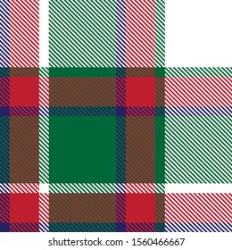 Classic Modern Plaid Tartan Seamless Pattern in Vector - This is a classic plaid, checkered, tartan pattern suitable for shirt printing, fabric, textiles, jacquard patterns, backgrounds and websites