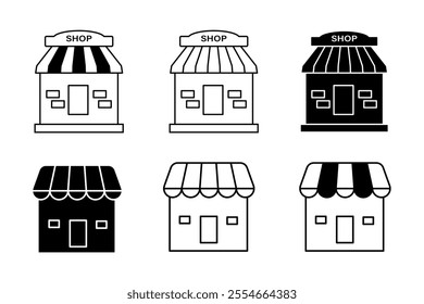 Classic and Modern Shop Silhouettes for Diverse Artistic Applications, Innovative Collection of Vector Silhouettes for Retail Design Inspiration, store, shop, mall, silhouette, market, products