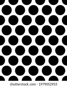 Classic monochrome minimalistic seamless pattern with dots and circles. Vector illustration.