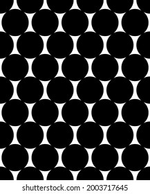 Classic monochrome minimalistic seamless pattern with dots and circles. Vector illustration.