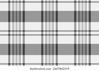 Classic monochrome plaid pattern.  Elegant and versatile design, perfect for textile, web design, or print projects.  Subtle texture adds depth and sophistication.