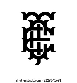 Classic Monogram Initial Letter ETC TCE CTE Logo Design svg
