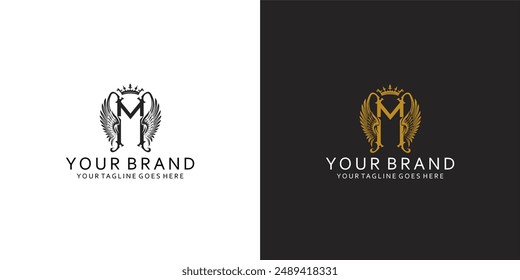 A classic monogram logo that has wing graphic elements that give the impression of cleanliness, simplicity, and elegance