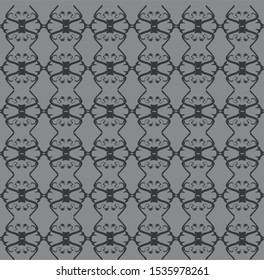 Classic monogram wallpaper light gray on dark gray. repeating pattern. pattern for printing on fabric, paper. business stylish serious