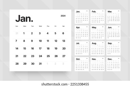 Calendar 2025 Free Vector