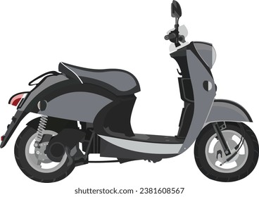 classic moped vector suitable for icons or emblems