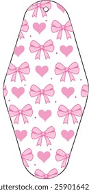 Classic motel Keychain Valentine coquette bow template, Hearts, key chain, hotel, Pattern, Ring, bundle, Round, Circle Patterns, brush stroke