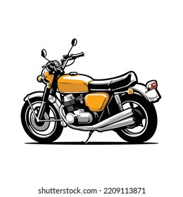 Classic motor bike vector isolated. Best for automotive related design