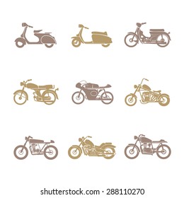 Classic motorbike icon, Vector sign symbol