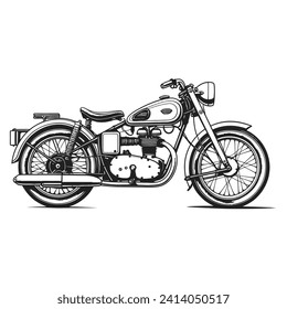 classic motorbike logo design vector