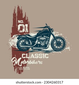 classic motorbike vector template for graphic design.Motorcycle printing. Motorcycle t-shirt design. Motorcycle Typography T-shirt Vector Design.vintage style tee print design as vector