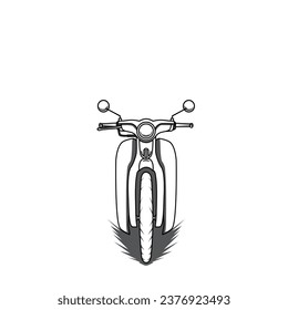 Classic motorbike with vintage style