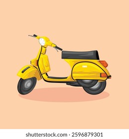 Classic Motorcycle bike Colorful Detailed Vector