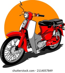 Classic motorcycle C70 Vector art 