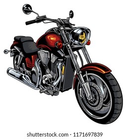 Classic Motorcycle Drawn Vector