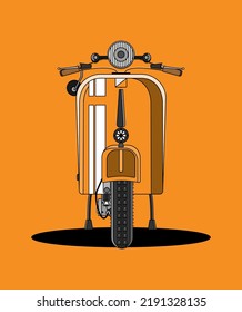classic motorcycle flat design illustration