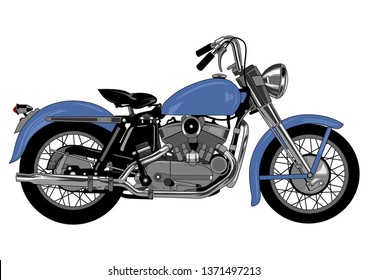 classic motorcycle illustration