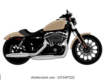 classic motorcycle illustration