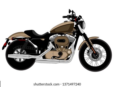 classic motorcycle illustration