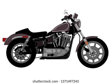 classic motorcycle illustration