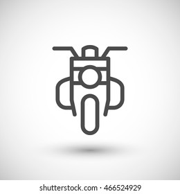Classic motorcycle line icon