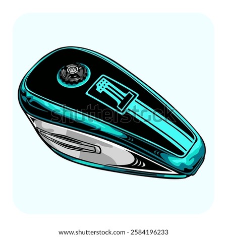Classic Motorcycle Tank Vector Design Illustrator