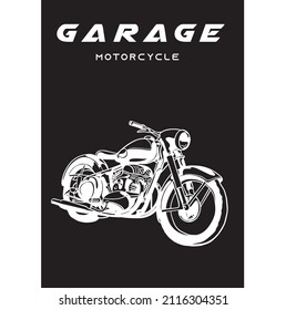 classic motorcycle transportation poster trend. American classic motorcycle. minimalist retro motorcycle illustration design.
