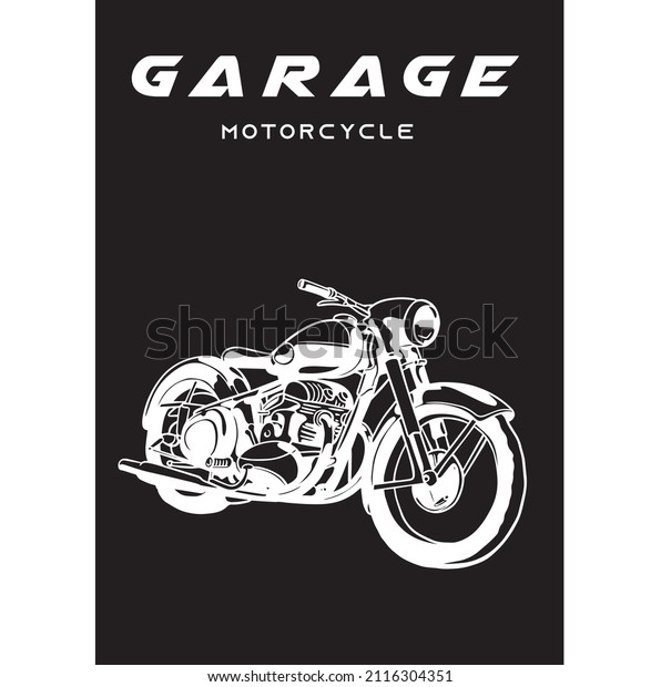 classic motorcycle transportation poster trend.\
American classic motorcycle. minimalist retro motorcycle\
illustration design.