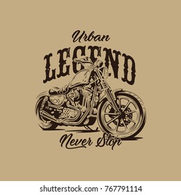 Classic Motorcycle Typography Design