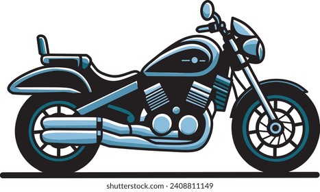 Classic Motorcycle Vector isolated white background