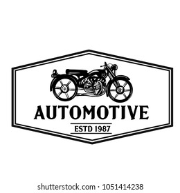 classic motorcycle vector. classic motorcycle logo, emblems, badges  template