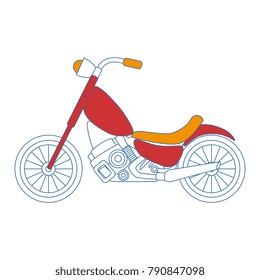 classic motorcycle vehicle icon