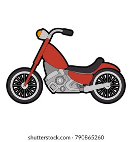 classic motorcycle vehicle icon