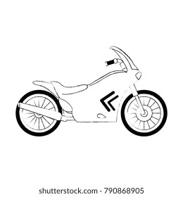 classic motorcycle vehicle icon