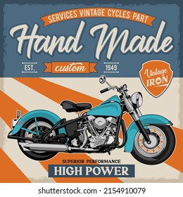 Classic Motorcycles, with solid color style